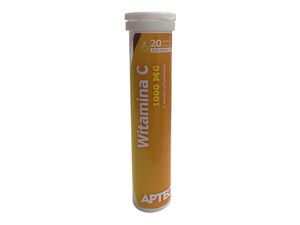 Apteo Witamina C 1000 mg, smak cytrynowy, 20 tabletek musujących