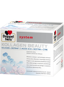 Doppelherz system KOLLAGEN BEAUTY liczi i melon 30 amp - zdrowe włosy, skóra i p