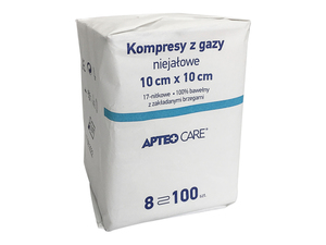 Kompresy niejał. APTEO CARE 10x10cm 100szt