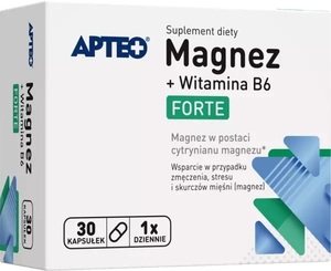 Magnez Forte+Wit. B6 APTEO 30kaps. - uzupełnienie diety w magnez
