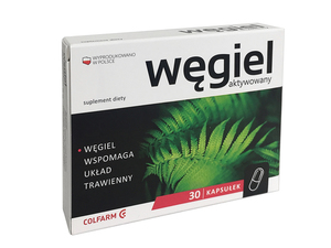 Węgiel Aktywny kaps. 30 kaps.