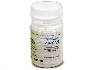 ZINCAS 30 MG 50 TABL. - profilaktyka i leczenie niedoborów cynku