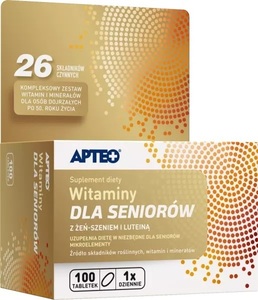 Witaminy dla seniorów APTEO 100 TABL.