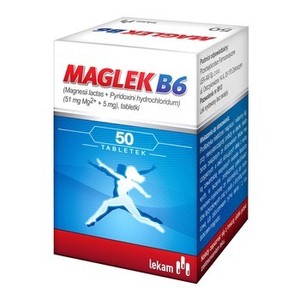 MAGLEK B6 50 TABL. - Profilaktyka niedoboru magnezu i witaminy B6