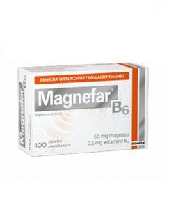 MAGNEFAR B6 100 TABL. - Suplementacja organizmu w magnez