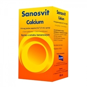 Sanosvit Calcium o sm. banan. syrop 0,114g