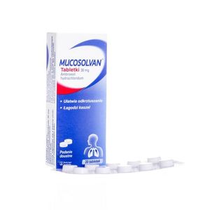 MUCOSOLVAN 30 MG 20 TABL. - Ostre i przewlekłe choroby płuc i oskrzeli