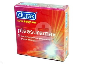 Prezerwat. DUREX PleasureMax nawil. 3szt.