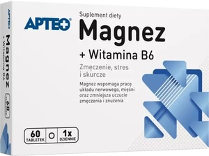 Magnez + Wit.B6 APTEO 60 TABL. - Stosowany przy niedoborach magnezu