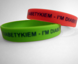 Opaska silikonowa "JESTEM DIABETYKIEM" 1sz