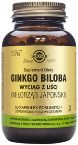 SOLGAR Ginkgo Biloba x 60 kaps