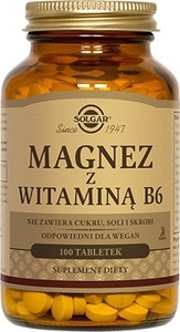 SOLGAR Magnez z witaminą B6 100 TABL.