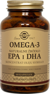 SOLGAR Omega 3 naturalne źródło EPA i DHA