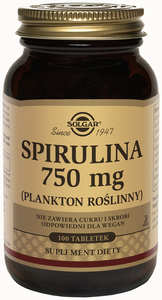 SOLGAR Spirulina 750 mg x 100 tabl.