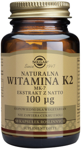 SOLGAR Wit.K2 naturalna 0,1mg x 50kaps.