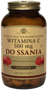 SOLGAR Witamina C smak żur-malina 90 past