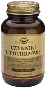 SOLGAR Czynniki Lipotropowe x 50tabl