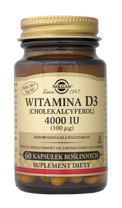 SOLGAR Witamina D3 4000 IU (100ug) (cholek