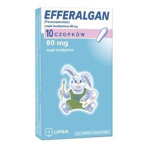 Efferalgan  80mg x 10 supp.