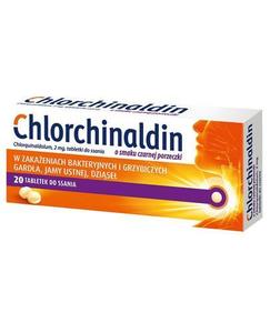 Chlorchinaldin VP x 20 tb o sm.czarn.porz.