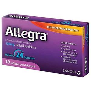 Allegra 120 mg, 10 tabletek 