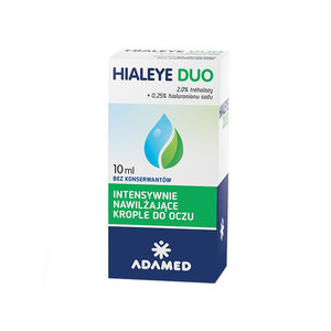 Hialeye Duo, intensywnie nawilżające krople do oczu, 10ml