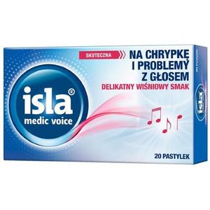 Isla medic voice, smak wiśniowy, 20 pastylek do ssania